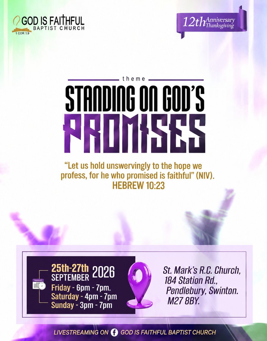 12th Anniversary and Thanksgiving flyer